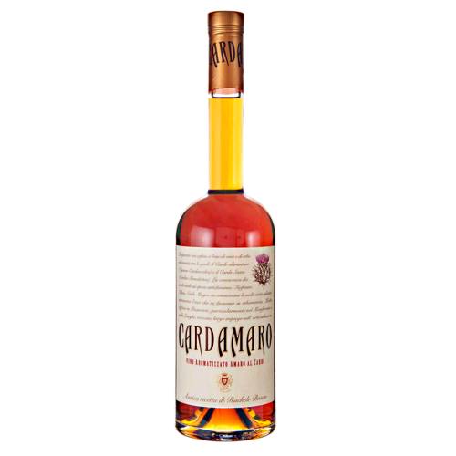 Bottle of Cardamaro cardoon wine-based amaro by Bosca