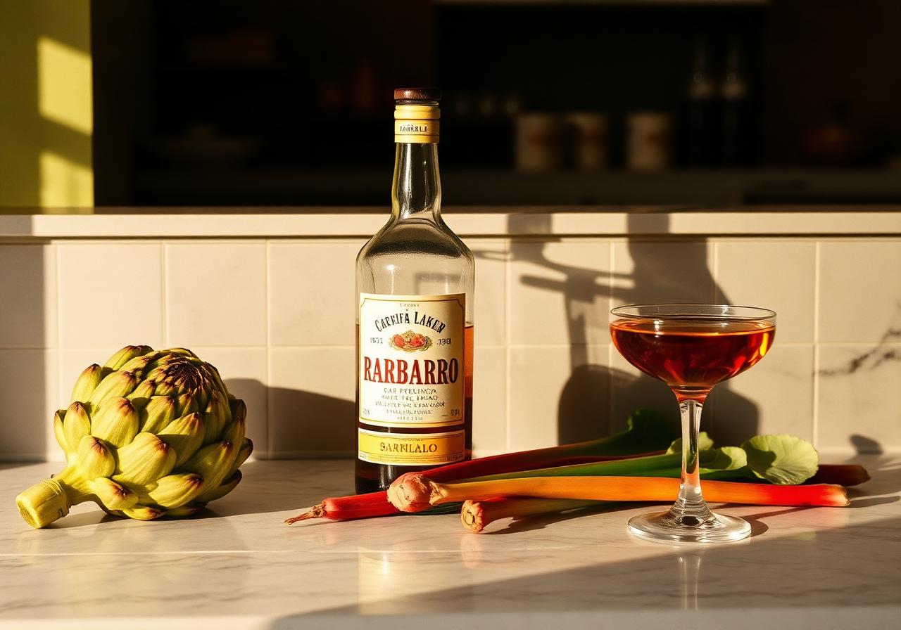 Carciofo & Rabarbaro category of Italian amaro — the vegetal corner of the amaro world: artichoke leaf (carciofo) and chinese rhubarb root (rabarbaro) bring an earthy, savory bitterness you won't find anywhere else in the drinks aisle.