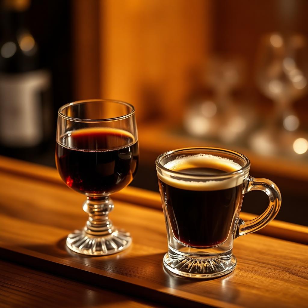 The Cordial / Snifter — a pony glass used for sipping amaro neat · caffè corretto · after-dinner pours.