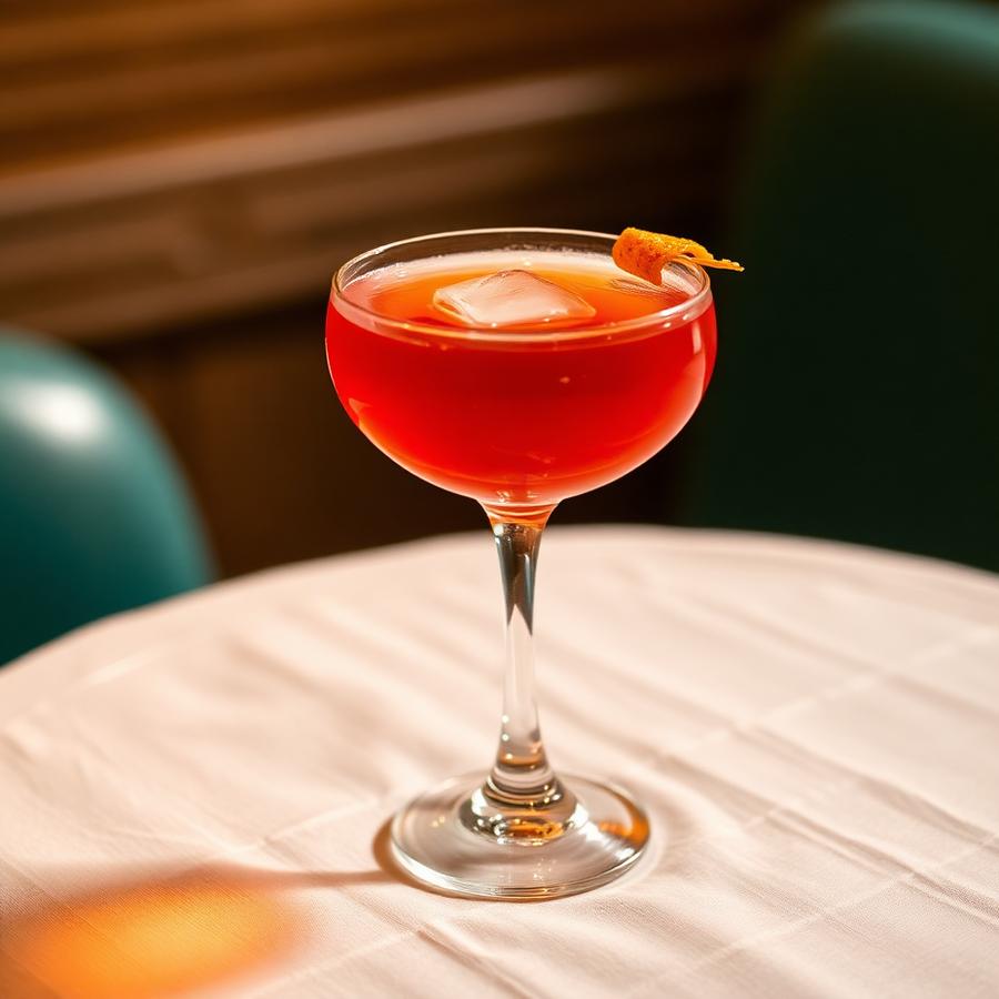 Paper Plane cocktail in a coupe glass