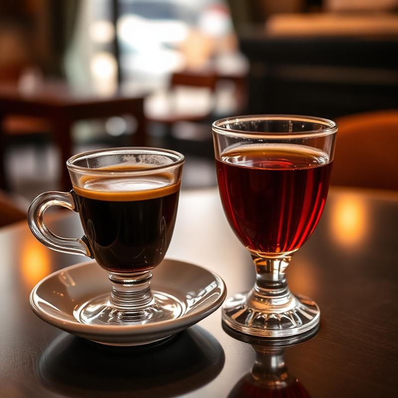 Caffè Corretto amaro cocktail served in a coupe glass