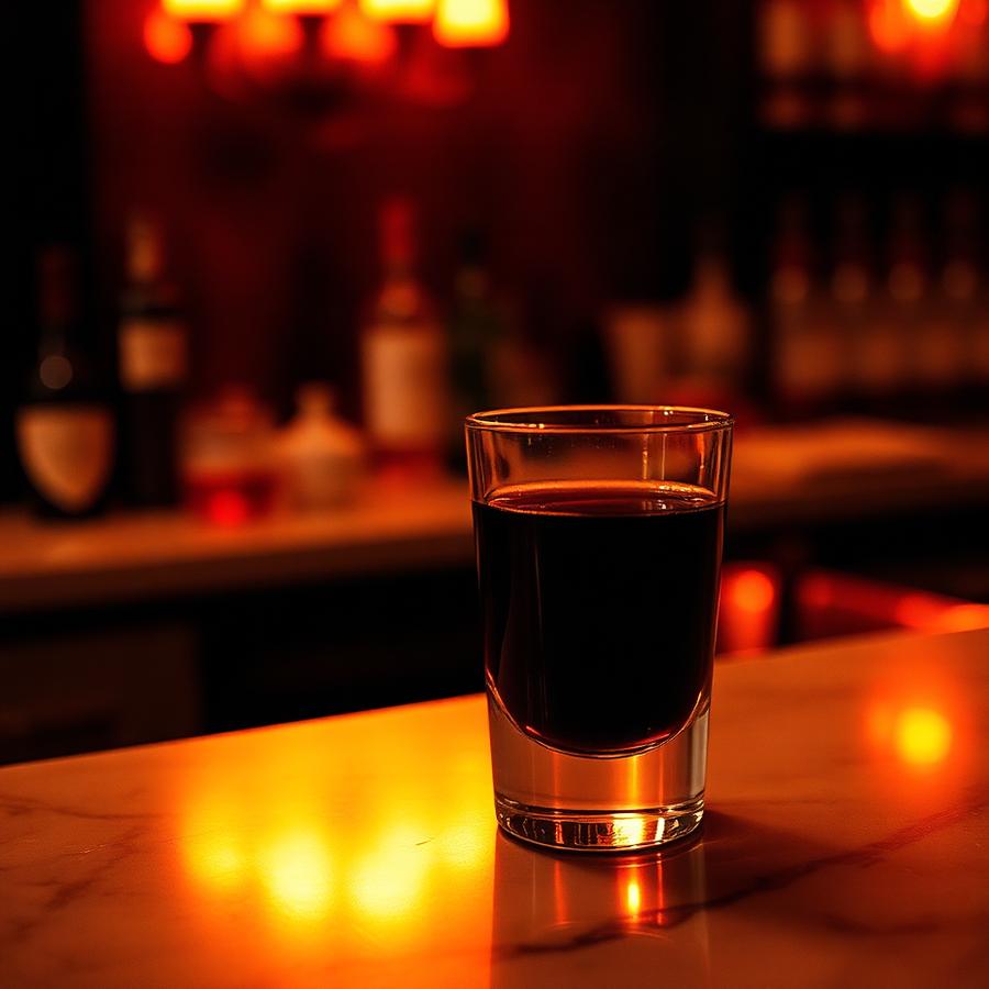 Ferrari amaro cocktail served in a coupe glass