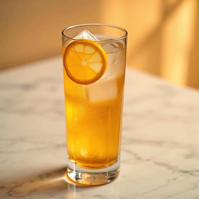 Amaro Highball amaro cocktail served in a coupe glass